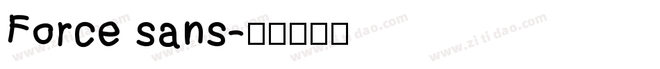 Force sans字体转换